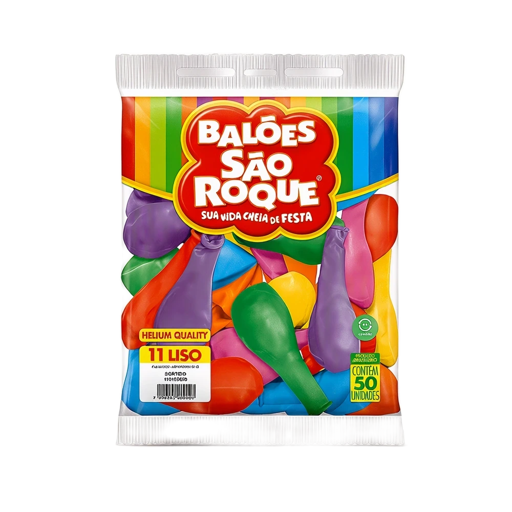 Balão de Festa Colorido — 50 un
